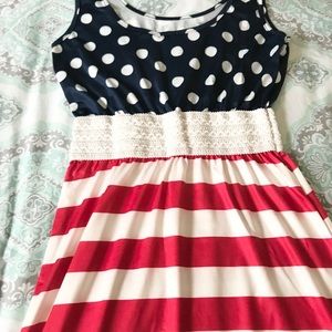 PayPal patriotic long dress size small